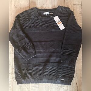 Calvin Klein Women’s Black 3/4 Sleeve Crewneck Sweater Size Small NWT